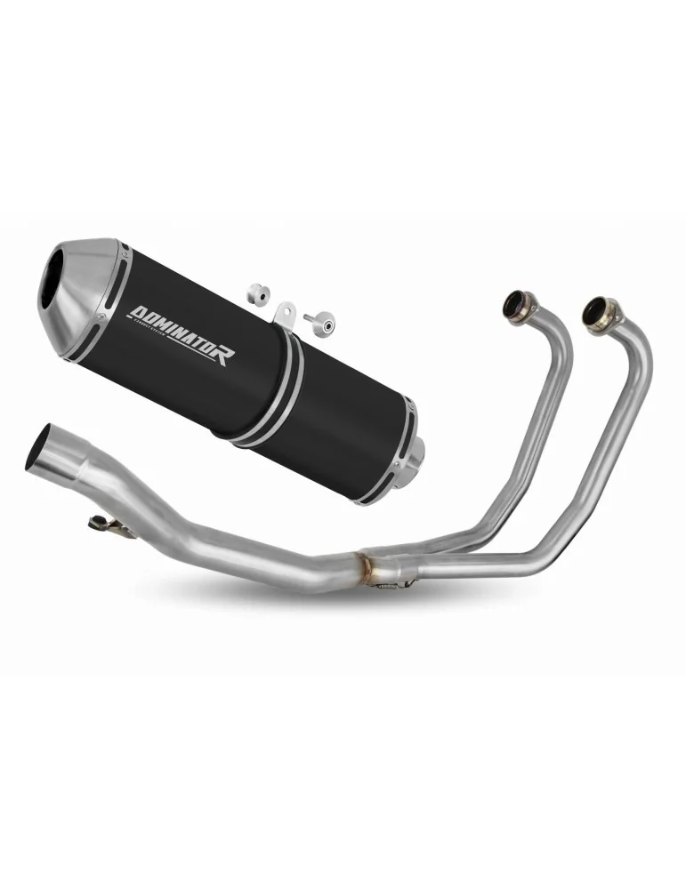 Ligne d'échappement complète inox Dominator OVR Noir pour Suzuki GS 500E (1989-2009)