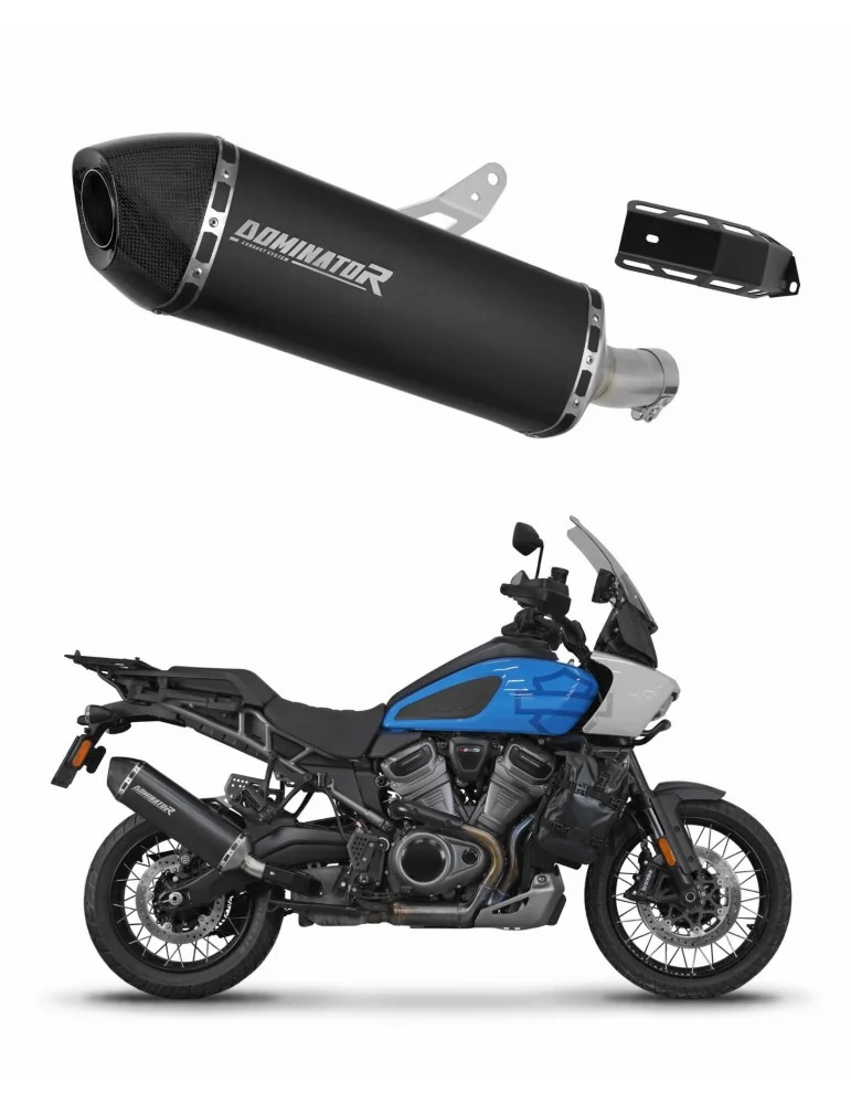 Silencieux slip-on Dominator HP7 Noir pour Harley-Davidson PAN America 1250 (2021-2024)