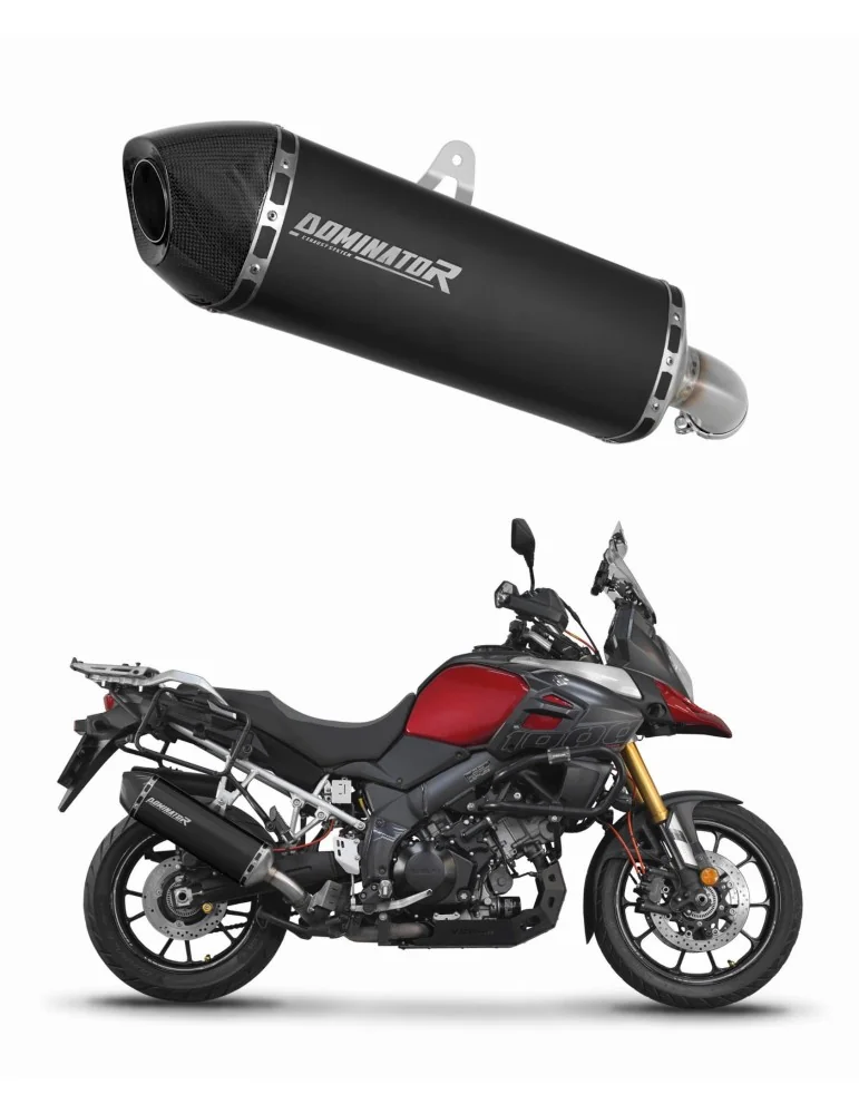 Silencieux slip-on Dominator HP7 Noir pour Suzuki DL 1000 V-Strom (2014-2016)