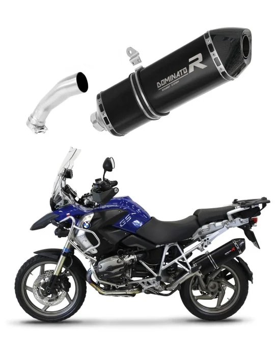 Silencieux slip-on homologué Dominator HP7 Noir pour BMW R1200GS 2004-2009, vue 1