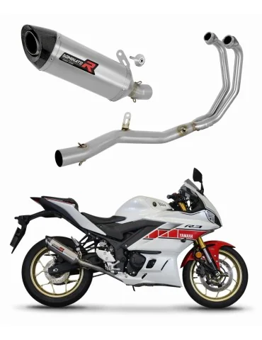 Ligne d'échappement complète inox Dominator HP8 pour Yamaha YZF-R3 (2019-2024) - réf. YA147DF