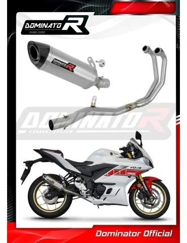 Ligne d'échappement complète inox Dominator HP8 pour Yamaha YZF-R3 (2019-2024) - réf. YA147DF