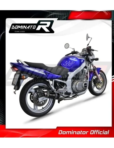 Ligne d'échappement complète inox Dominator GP1 Noir pour Suzuki GS 500F (2004-2014)