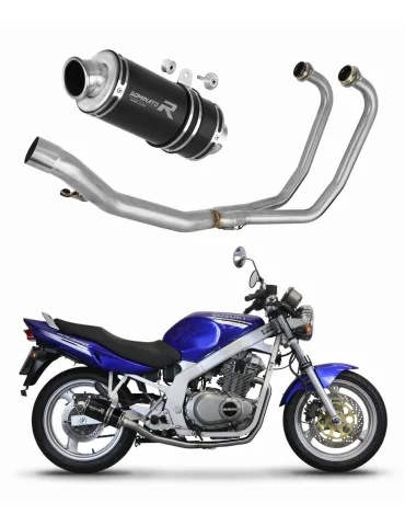 Ligne d'échappement complète inox Dominator GP1 Noir pour Suzuki GS 500E (1989-2009)