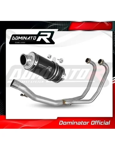 Ligne d'échappement complète inox Dominator GP1 Noir pour Suzuki GS 500E (1989-2009)