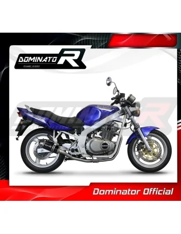 Ligne d'échappement complète inox Dominator GP1 Noir pour Suzuki GS 500E (1989-2009)