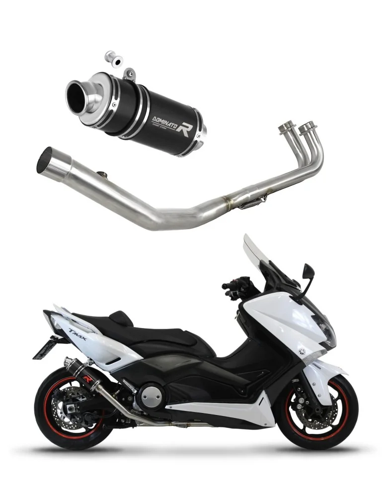 Ligne d'échappement complète inox Dominator GP1 Noir pour Yamaha XP 530 T-max (2012-2016)
