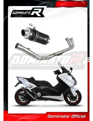 Ligne d'échappement complète inox Dominator GP1 Noir pour Yamaha XP 530 T-max (2012-2016)