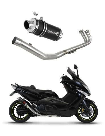 Ligne d'échappement complète inox Dominator GP1 Noir pour Yamaha T-max 500 (2008-2011)