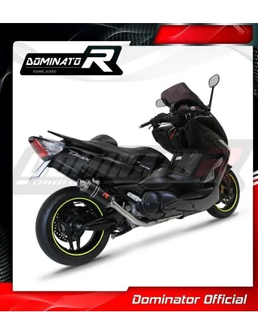 Ligne d'échappement complète inox Dominator GP1 Noir pour Yamaha T-max 500 (2008-2011)