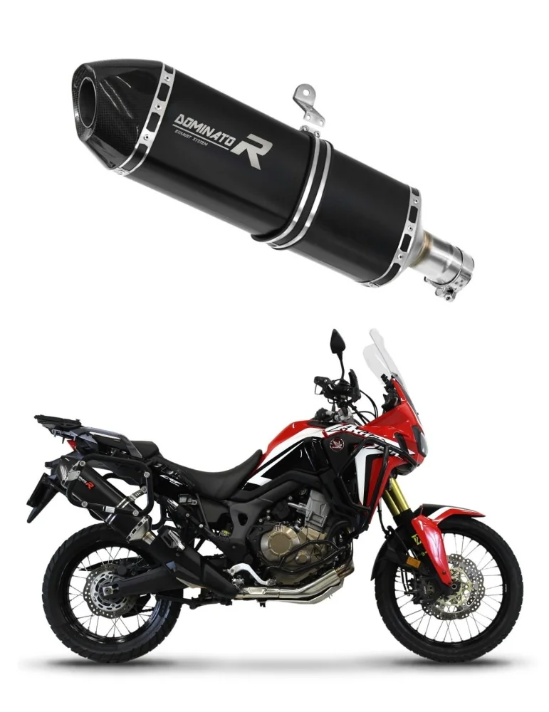 Silencieux slip-on Dominator HP7 Noir pour Honda CRF 1000L Africa Twin (2016-2019)