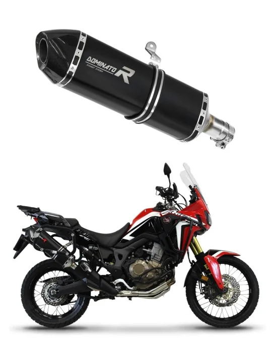 Silencieux slip-on Dominator HP7 Noir pour Honda CRF 1000L Africa Twin 2016-2019, vue 1