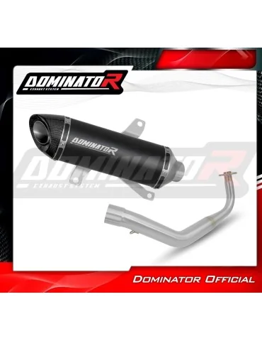 Ligne d'échappement complète inox Dominator HP8 Noir pour Honda NSS 125 Forza (2017-2020)