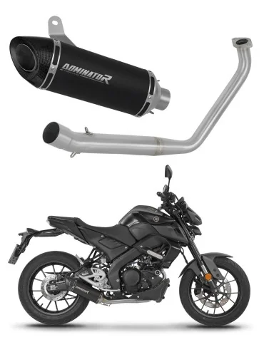 Ligne d'échappement complète inox Dominator HP8 Noir pour Yamaha MT 125 (2020)