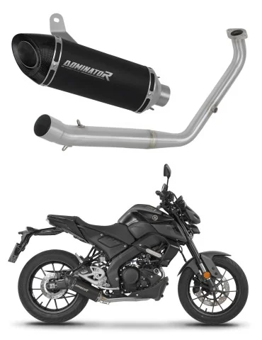 Ligne d'échappement complète inox Dominator HP8 Noir pour Yamaha MT 125 (2021-2024)