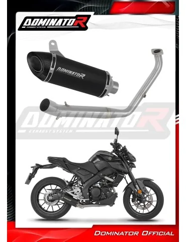 Ligne d'échappement complète inox Dominator HP8 Noir pour Yamaha MT 125 (2021-2024)
