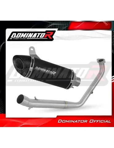 Ligne d'échappement complète inox Dominator HP8 Noir pour Yamaha MT 125 (2021-2024)