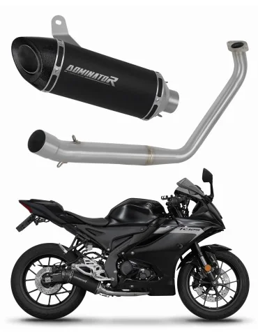 Ligne d'échappement complète inox Dominator HP8 Noir pour Yamaha YZF R125 (2019-2020)