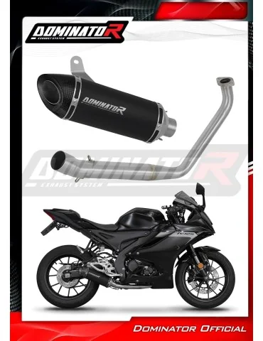 Ligne d'échappement complète inox Dominator HP8 Noir pour Yamaha YZF R125 (2019-2020)