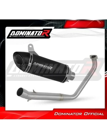 Ligne d'échappement complète inox Dominator HP8 Noir pour Yamaha YZF R125 (2019-2020)