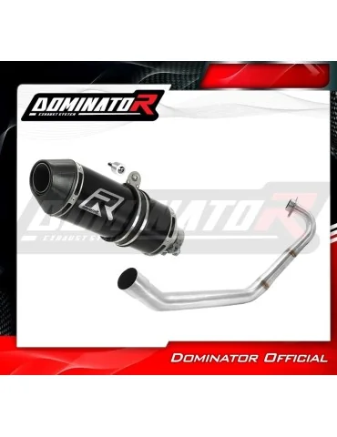Ligne d'échappement complète inox Dominator HP3 Noir pour Yamaha YZF R125 (2014-2018)