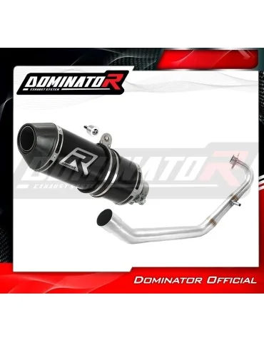 Ligne d'échappement complète inox Dominator HP3 Noir pour Yamaha YZF R125 (2008-2013)