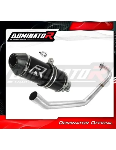 Ligne d'échappement complète inox Dominator HP3 Noir pour Yamaha MT 125 (2014-2019)