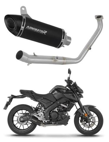 Ligne d'échappement complète inox Dominator HP8 Noir pour Yamaha MT 125 Euro 5+ (2024-2026)