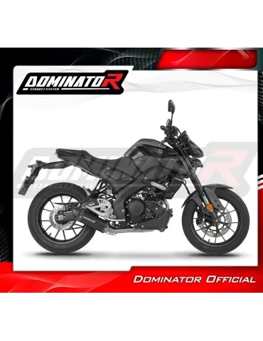 Ligne d'échappement complète inox Dominator HP8 Noir pour Yamaha MT 125 Euro 5+ (2024-2026)