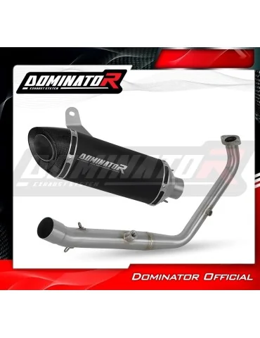 Ligne d'échappement complète inox Dominator HP8 Noir pour Yamaha YZF R125 Euro 5+ (2024-2025)