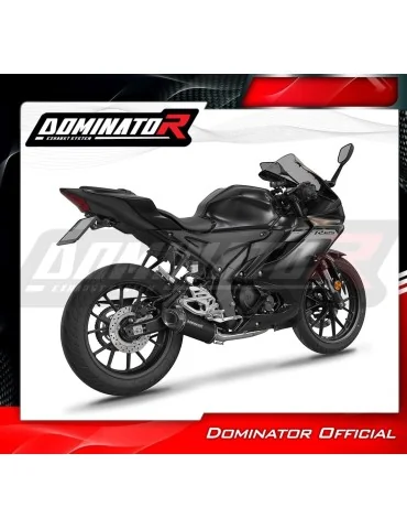 Ligne d'échappement complète inox Dominator HP8 Noir pour Yamaha YZF R125 Euro 5+ (2024-2025)