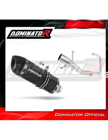 Ligne d'échappement complète inox Dominator HP1 Noir pour Yamaha YBR 125 (2009-2018)