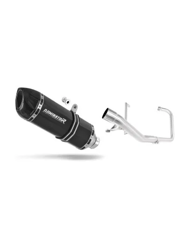 Ligne d'échappement complète inox Dominator HP1 Noir pour Yamaha YBR 125 (2000-2008)