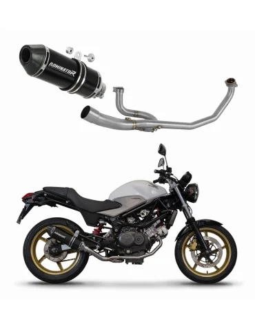 Ligne d'échappement complète inox Dominator HP3 Noir pour Honda VTR 250 (2009-2015)