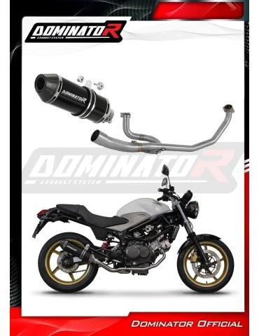 Ligne d'échappement complète inox Dominator HP3 Noir pour Honda VTR 250 (2009-2015)