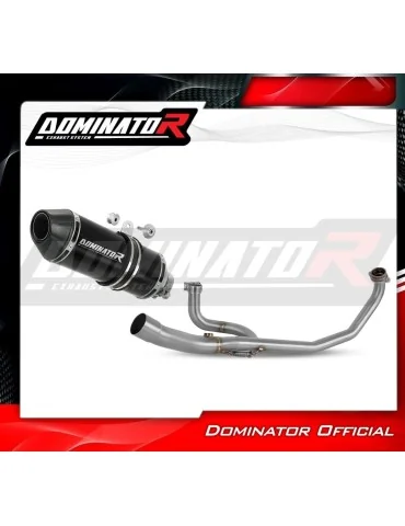 Ligne d'échappement complète inox Dominator HP3 Noir pour Honda VTR 250 (2009-2015)
