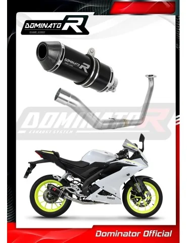 Ligne d'échappement complète inox Dominator HP3 Noir pour Yamaha YZF R125 (2019-2020)