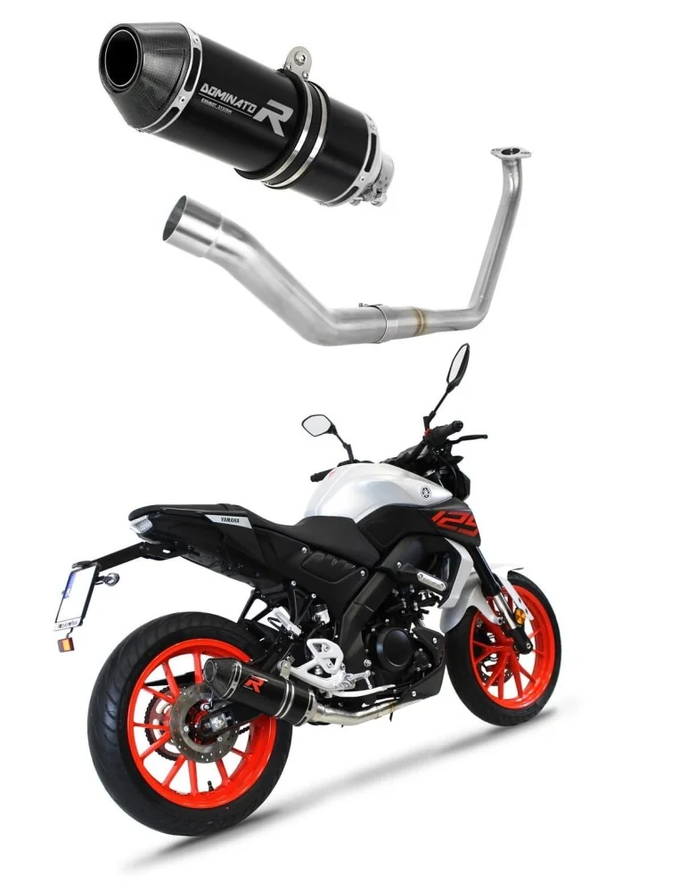 Ligne d'échappement complète inox Dominator HP3 Noir pour Yamaha MT 125 (2020)