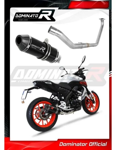 Ligne d'échappement complète inox Dominator HP3 Noir pour Yamaha MT 125 (2020)