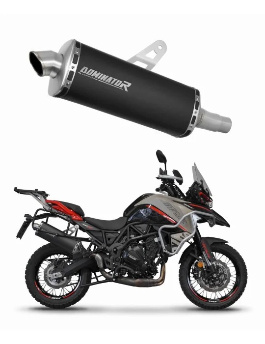 Silencieux slip-on Dominator P7 Noir pour Benelli TRK 702 / TRK 702X 2023-2024, vue 1