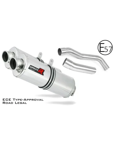 Silencieux slip-on homologué Dominator OVAL pour Kawasaki Z1000 (2007-2009)