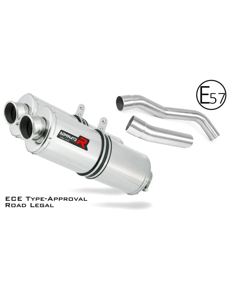 Silencieux slip-on homologué Dominator OVAL pour Kawasaki Z1000 (2007-2009)