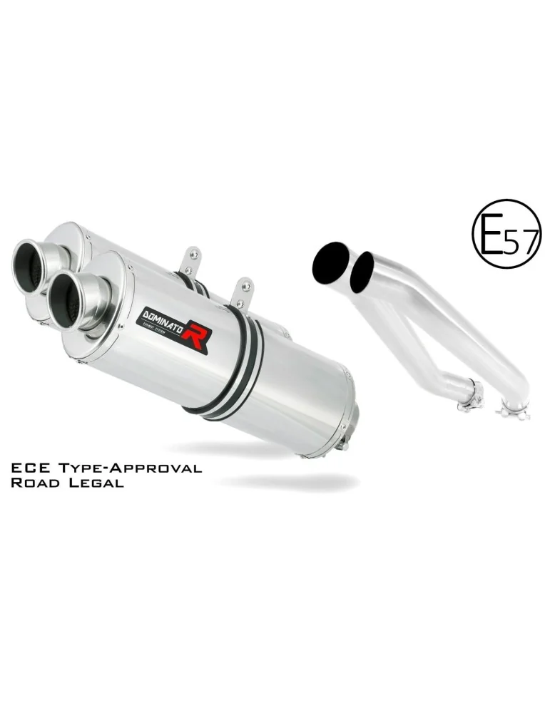 Silencieux slip-on homologué Dominator OVAL pour Kawasaki Z1000 (2003-2006)