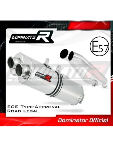 Silencieux slip-on homologué Dominator OVAL pour Kawasaki Z1000 (2003-2006)