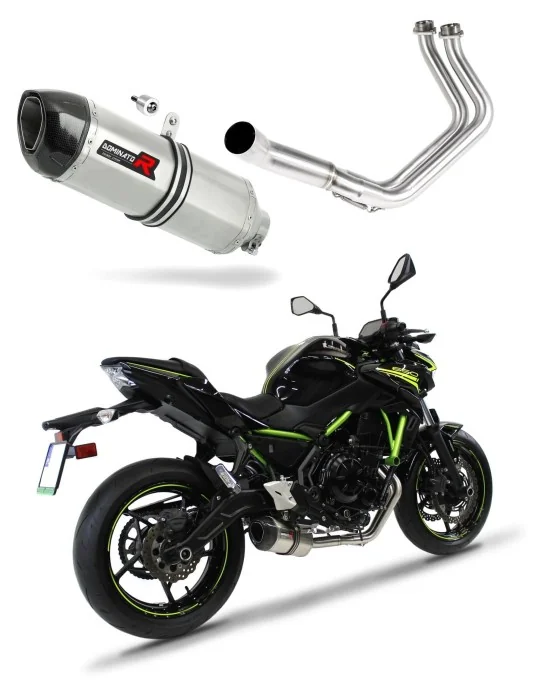 Ligne d'échappement complète inox Dominator HP1 pour Kawasaki Z650 2017-2023, vue 1
