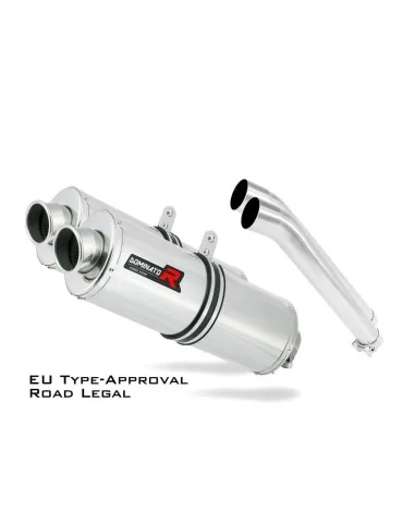 Silencieux slip-on homologué Dominator OVAL pour Suzuki DL 1000 V-strom (2002-2012)