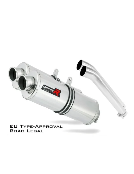 Silencieux slip-on homologué Dominator OVAL pour Suzuki DL 1000 V-strom 2002-2012, vue 1