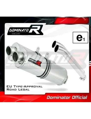 Silencieux slip-on homologué Dominator OVAL pour Suzuki DL 1000 V-strom (2002-2012)