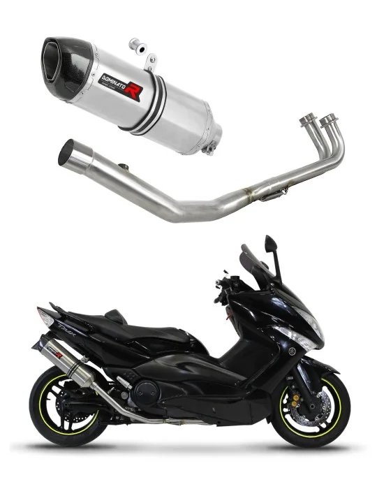 Ligne d'échappement complète inox Dominator HP1 pour Yamaha T-max 500 2008-2011, vue 1