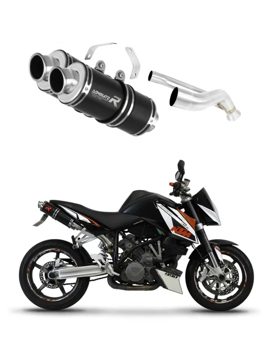 Silencieux slip-on Dominator GP1 Noir pour KTM 990 Super Duke 2005-2013, vue 1